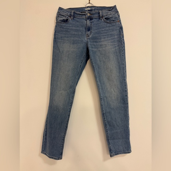 Old Navy Light Blue Cropped Women's Boyfriend High Rise Jeans - Picture 1 of 5